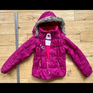 Obermeyer ski jacket w/ Extended Wear feature and compass. Plus monkey mittens!